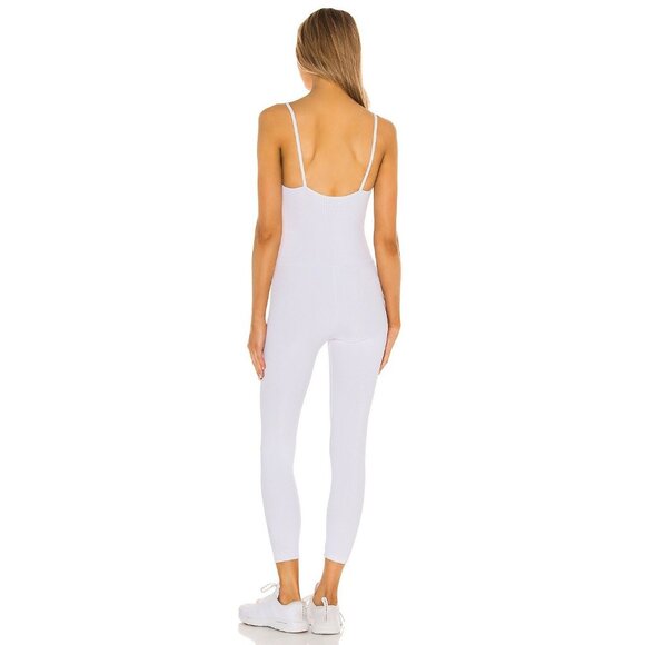 onzie Rib Leotard Jumpsuit White Rib S/M NWT $79 - Picture 4 of 5
